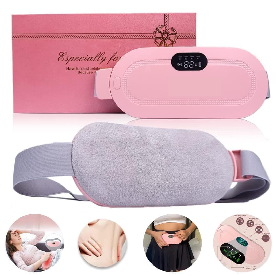 WEPTIX Period Cramp Relief Massager & Heating Pad - Portable Cordless Device With 3-Temp. & 4-Massage Modes For Fast Menstrual Pain Relief - Women'S Heating Machine,Multicolor