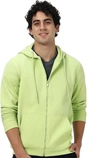 Neostreak Men's Cotton Hooded Neck Zippered Sweatshirt