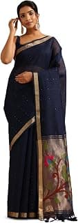 Soch Womens Tissue Woven Design Saree With Sequin