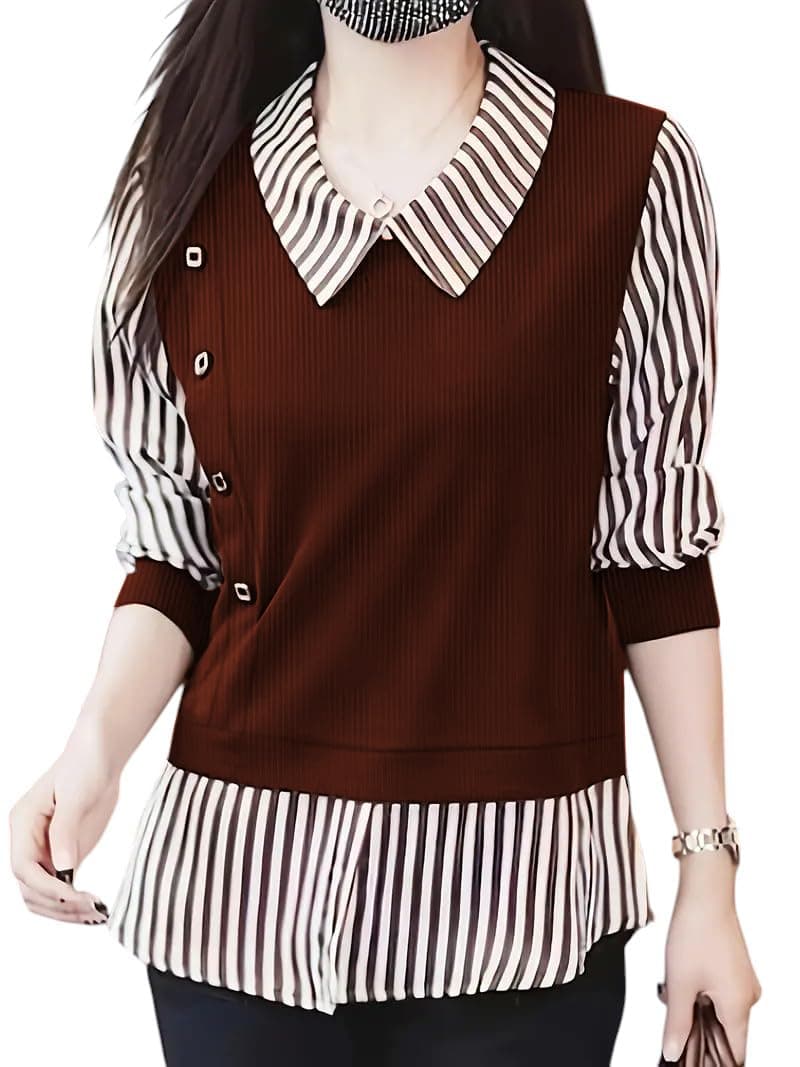 LITZO Top for Women Regular Fit Latest Stylish Office Wear Western Top (L-23-24)