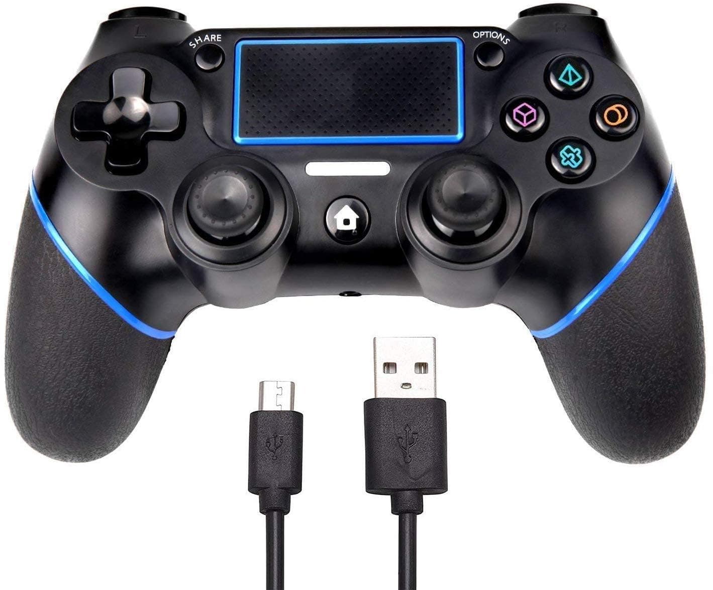 New World Wireless Controller for Ps4, Wireless Controller Gamepad Joystick Compatible with PS4 /Pro/Slim with Touchpad,headphone jack,Vibration and Six-axis Function -White or Black color