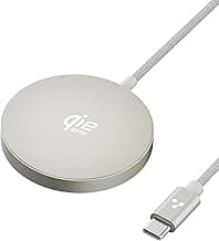 Ambrane 25W Qi2.2 Magsafe Wireless Charger, Fastest Wireless Charging - Charge 50% in 30mins, New Qi2.2 Certified Technology, iPhone 12 to 17 All Models & Android Wireless devices, AerosynQ 2,Titanium