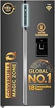 Haier 596 L 3 Star Frost Free Expert Inverter Smart Sense AI enabled 2-Door Side by Side Refrigerator (HRS-682WGKU1, Graphite Black, Magic Convertible, In-built Water Dispenser, 2026 Model)