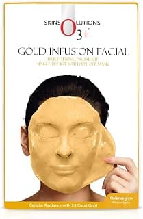 O3+ Gold Infusion Brightening Facial Kit 45g with Peel off Mask for Glowing Skin | Gold Facial kit for Exfoliate & Detoxify the Skin, For All Skin Types