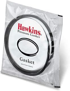 Hawkins Rubber Gasket Sealing Ring for 2-4 L Pressure Cookers (Black) - Set of 2