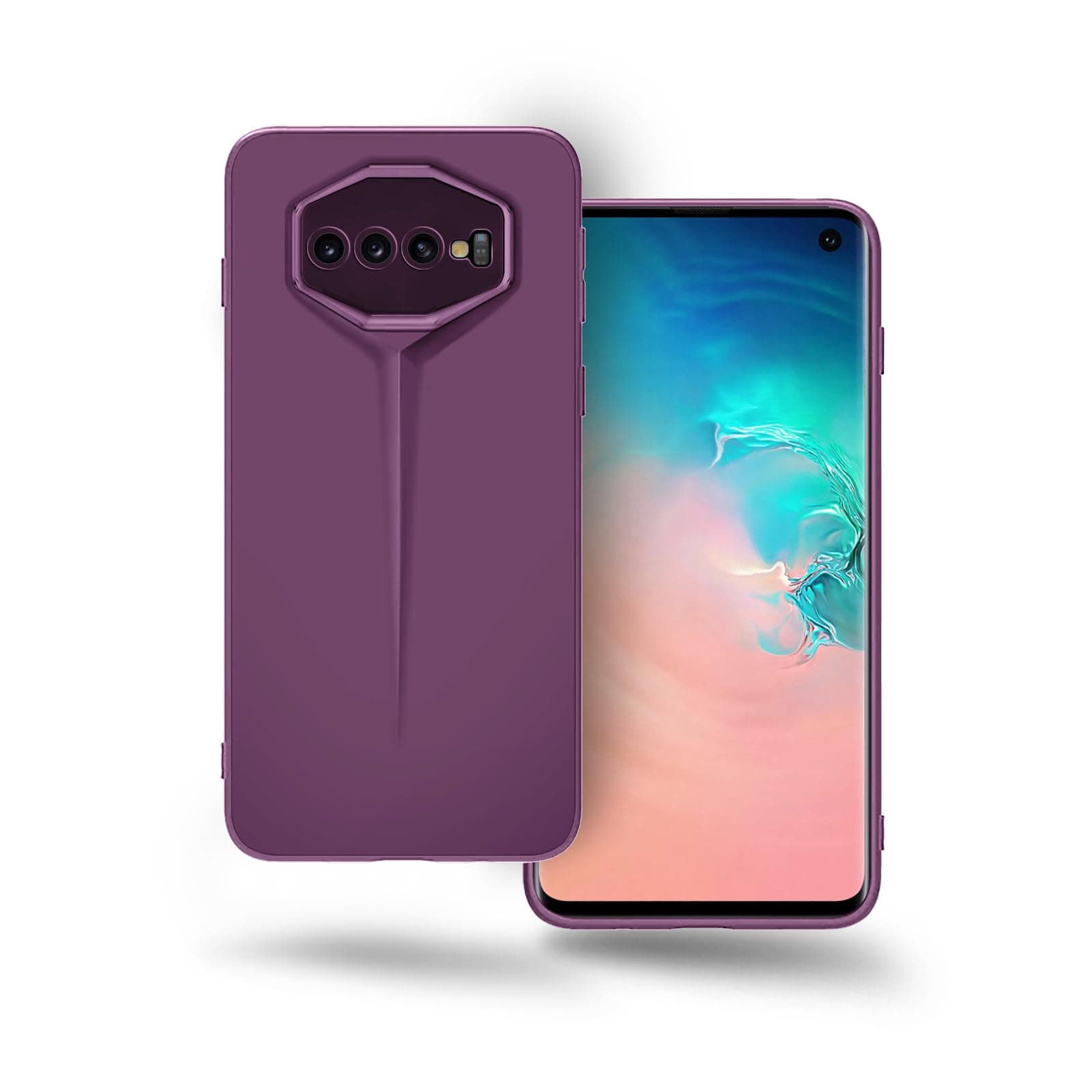 Amazon Brand - Solimo Ultra-Thin Blade Runner Series Matte Finished Camera Protection Soft Back Cover for Samsung Galaxy S10 Plus - Purple
