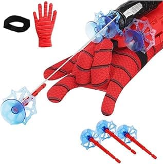 Spider Web Shooters Toy for Kids – Hero Launcher Wrist Toy Set | Fun & Educational | Sticky Wall Soft Bomb for Cosplay & Interactive Play | Birthday Gift (Pack of 1, Red)