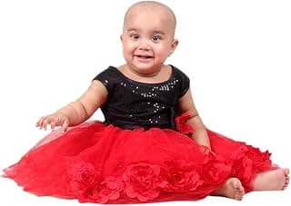 Brink Sleeveless Round Neck Frock for Baby Girls (Style - TR5) Multicolour