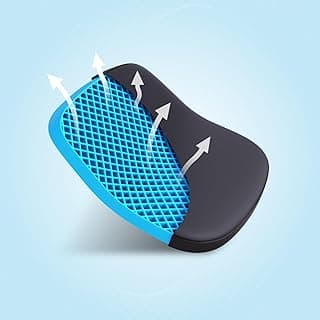 The Sleep Company SmartGRID Ortho Pro Seat Cushion for Chair | Car Seat Driving Cushion to Reduce Back Pain | 600+ Cooling Air Channels | Sitting Pillow for Office Chair, Car Seat, Home Chair | Black
