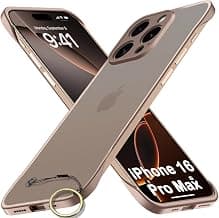 TheGiftKart Hybrid Ultimate Slim Back Case Cover for iPhone 16 Pro Max | Lightweight Profile | Hard Cover for iPhone 16 Pro Max (PC & TPU, Desert Titanium Bumper)