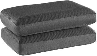 Wakefit Memory Foam Pillow | 2 Year Warranty | Orthopedic Pillows for Neck Pain, Memory Pillow for Sleeping (23 x 15 x 4 inch, Set of 2 - Dark Grey, Medium - Regular)