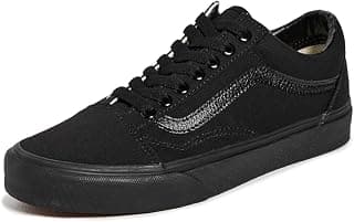 Vans Men's Adults' Old Skool Classic Canvas Shoes Black/Black 8.5 UK