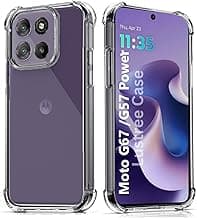 Lustre Back Cover Transparent Case Compatible with Motorola Moto G57 Power /G67 Power | Slim Soft TPU Case, Anti-Scratch Cover with Four-Corner Protection Raised Camera Guard