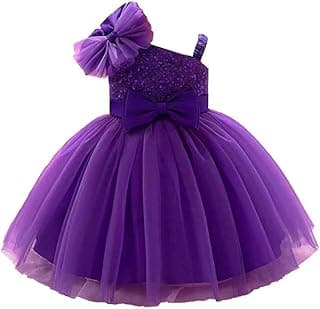 Niren Enterprise Barbet Sequence Embroidered Net Flaired Sleeve Less Baby Knee Length Girl's Frock