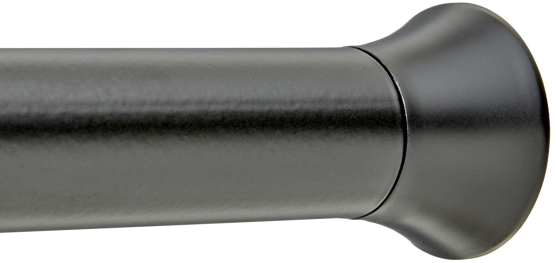 amazon basics Adjustable Shower Curtain Tension Rod - 24-36 inch, Black, Metal