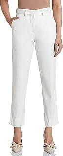 Symbol Premium Women Mid Rise Cotton Tapered Trousers (Flexi-Waist | Smart Casual Pants) (Available in Plus Sizes)