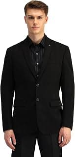 Arrow Solid Pattern Blazer for Men - Plain Weave, Six Pockets & Double Button Closure Single Breasted Mens Blazer