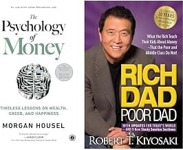 Rich Dad Poor Dad & The Psychology of Money Paperback Combo, Personal Finance, Wealth Mindset, Money Management, Financial Literacy Books, English Edition