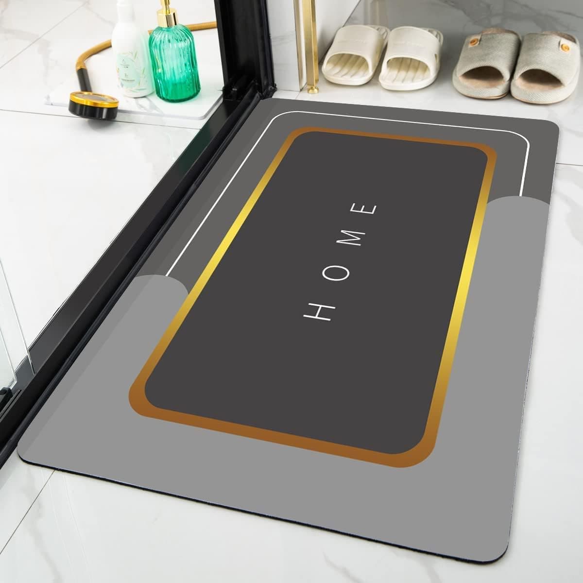 Finalize® Bathroom mat Water Absorbent mat for Bathroom Kitchen Floor mat Door Bathroom mat for Entrance Anti Slip mat for Bathroom Floor Foot Anti Skid