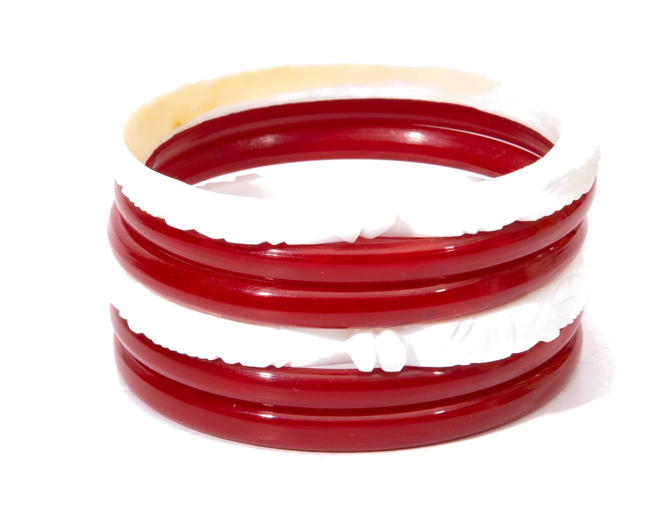 Swara Creations Original Shakha Pola Bangles 2.4 Size | Bengali bangles for Married women(6Pcs)(S225)
