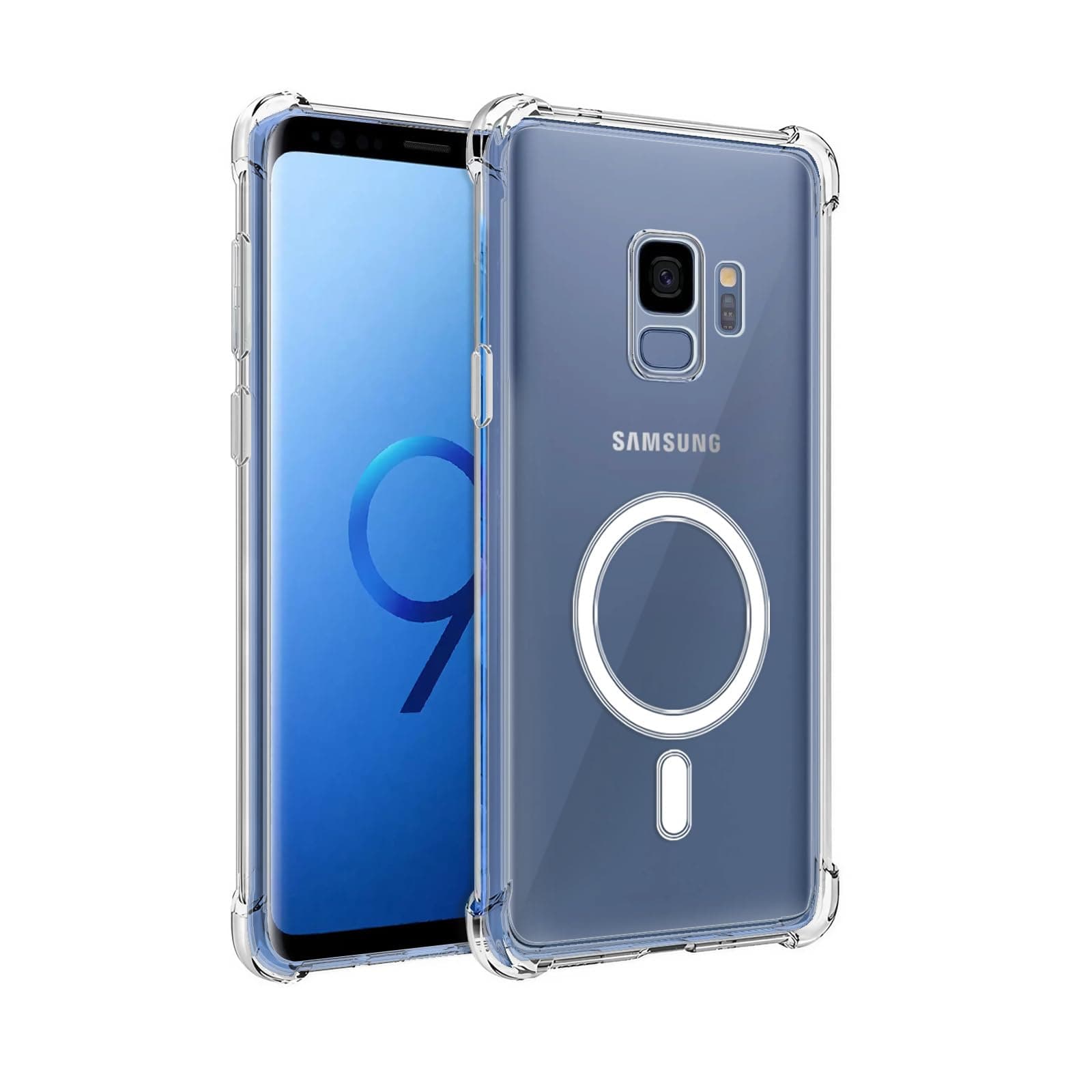 Amazon Brand - Solimo Thermoplastic Polyurethane Wireless Charging Support Back Cover for Samsung Galaxy S9 Wireless Charging Support Back Cover - Transparent