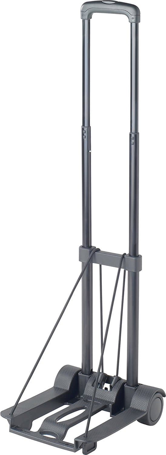 INOVERA Foldable Travelling Collapsible Luggage Travel Trolley Cart, 32L x 25B x 95.5H cm, Black