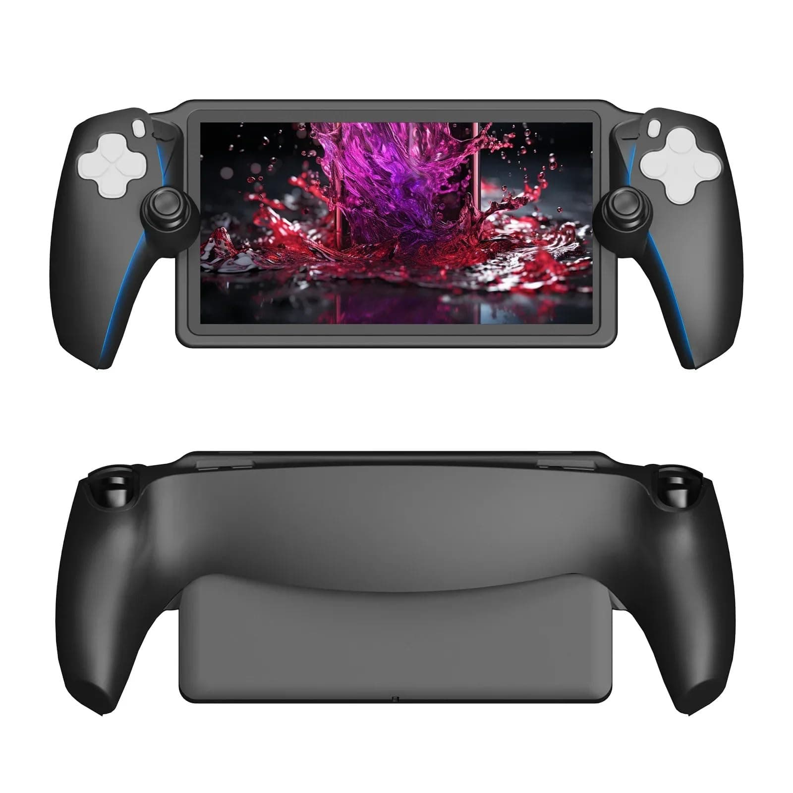 New World for PS5 Portal Remote Player Silicone Cover Protective Case, Protective Case Protector for Playstation Portal, Accessories Kit for Playstation Remote Player (Black)