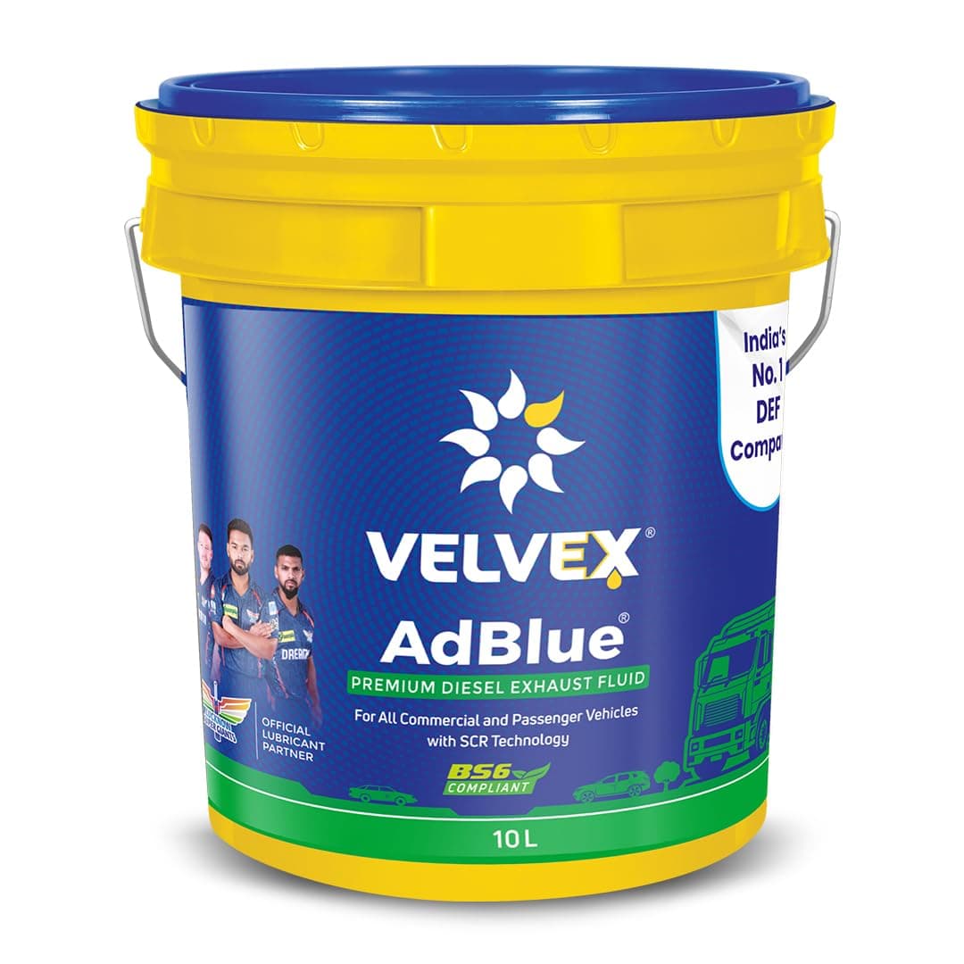 Velvex AdBlue® DEF - Diesel Exhaust Fluid for Diesel Engines | Suitable for All Diesel Engines for BS4 & BS6 | Helping to Improve Air Quality | Reduce NOx | OEM Approved | VDA Approved | Size-10L