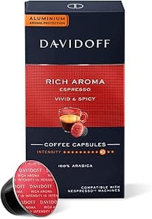 Davidoff Rich Aroma Coffee 10/12 Intensity 10X Capsules, 1.94 Oz 55 G
