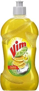 VIM Dishwash Liquid Gel Lemon, With Lemon Fragrance, Leaves No Residue, Grease Cleaner For All Utensils, 500 ml Bottle