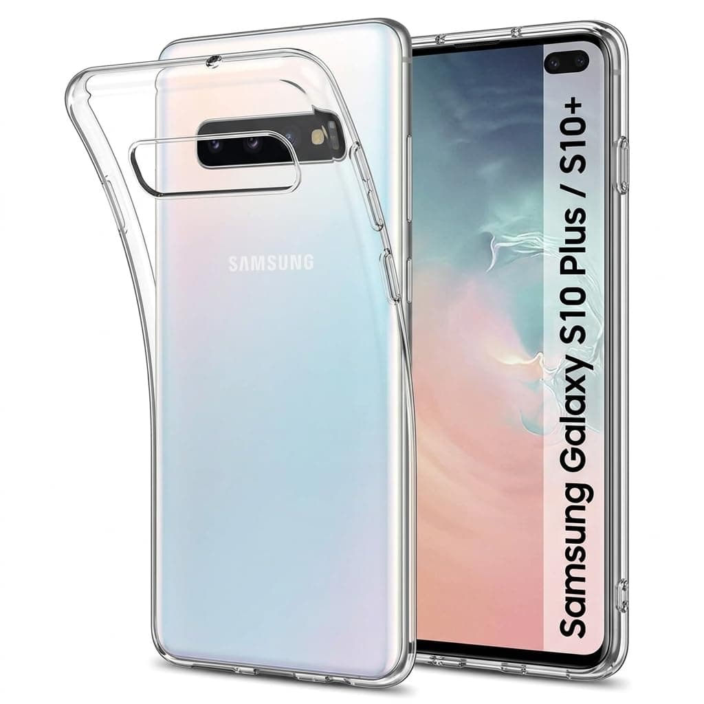 JANAK RAJ Soft Crystal Clear Back Case Cover Compatible with Samsung Galaxy S10 Plus / S10+ | 100% Transparent Shockproof Silicone 360 Protective Design - Clear