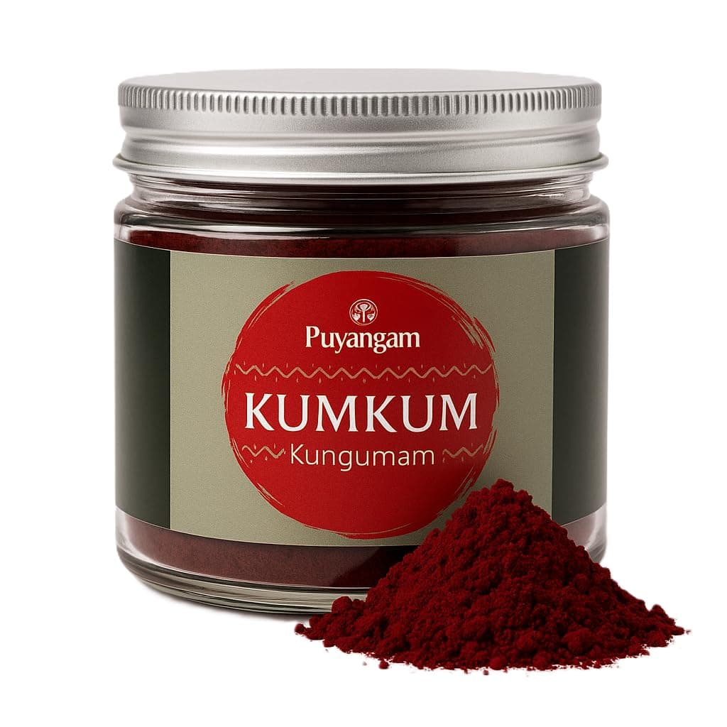 Puyangam Pure and Organic Home made Kumkum I Kungumam I Maroon I Sindoor Pack of 1