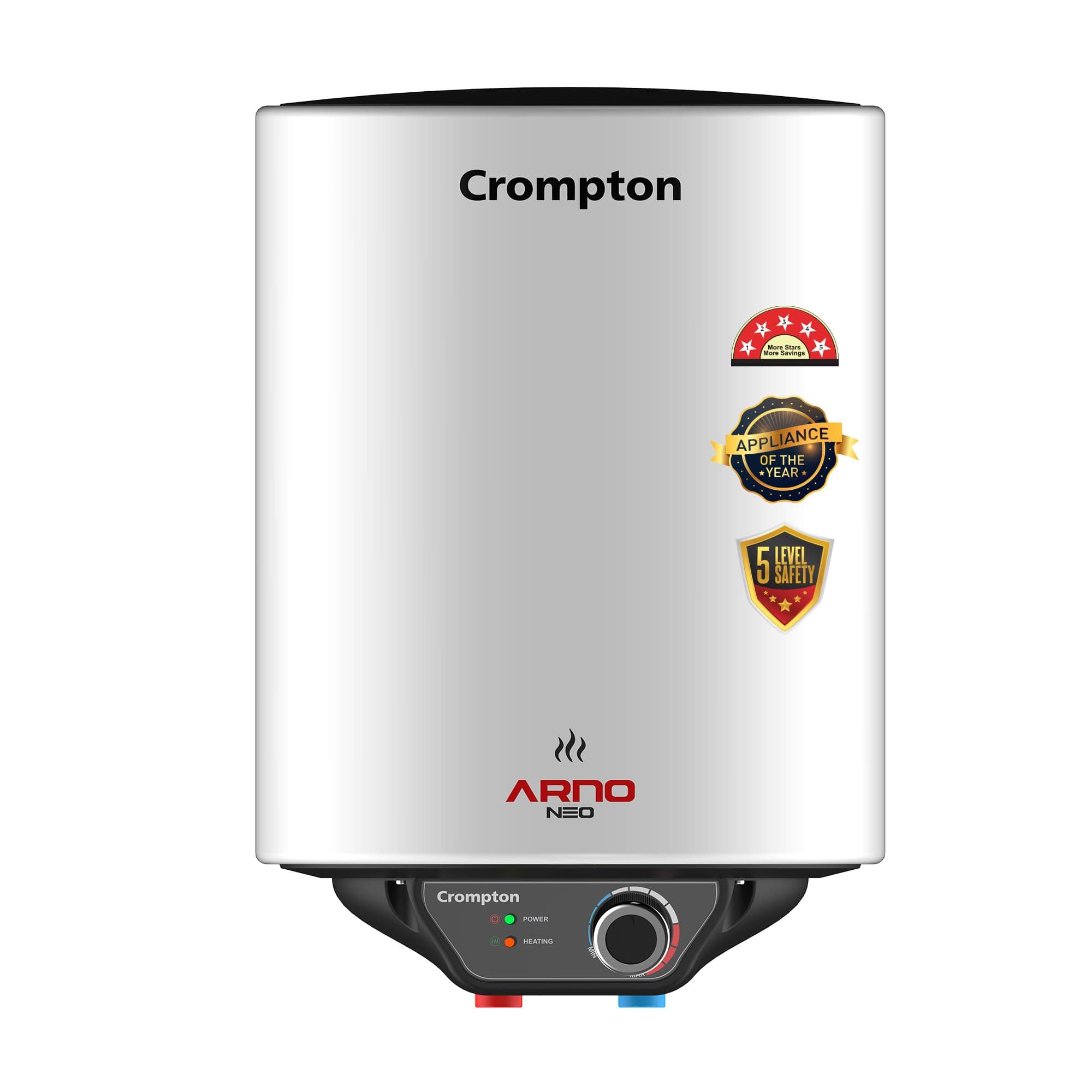 Crompton Arno Neo 10-L 5 Star Rated Storage Water Heater with Advanced 3 Level Safety National Energy Conservation Award Winner 2023
