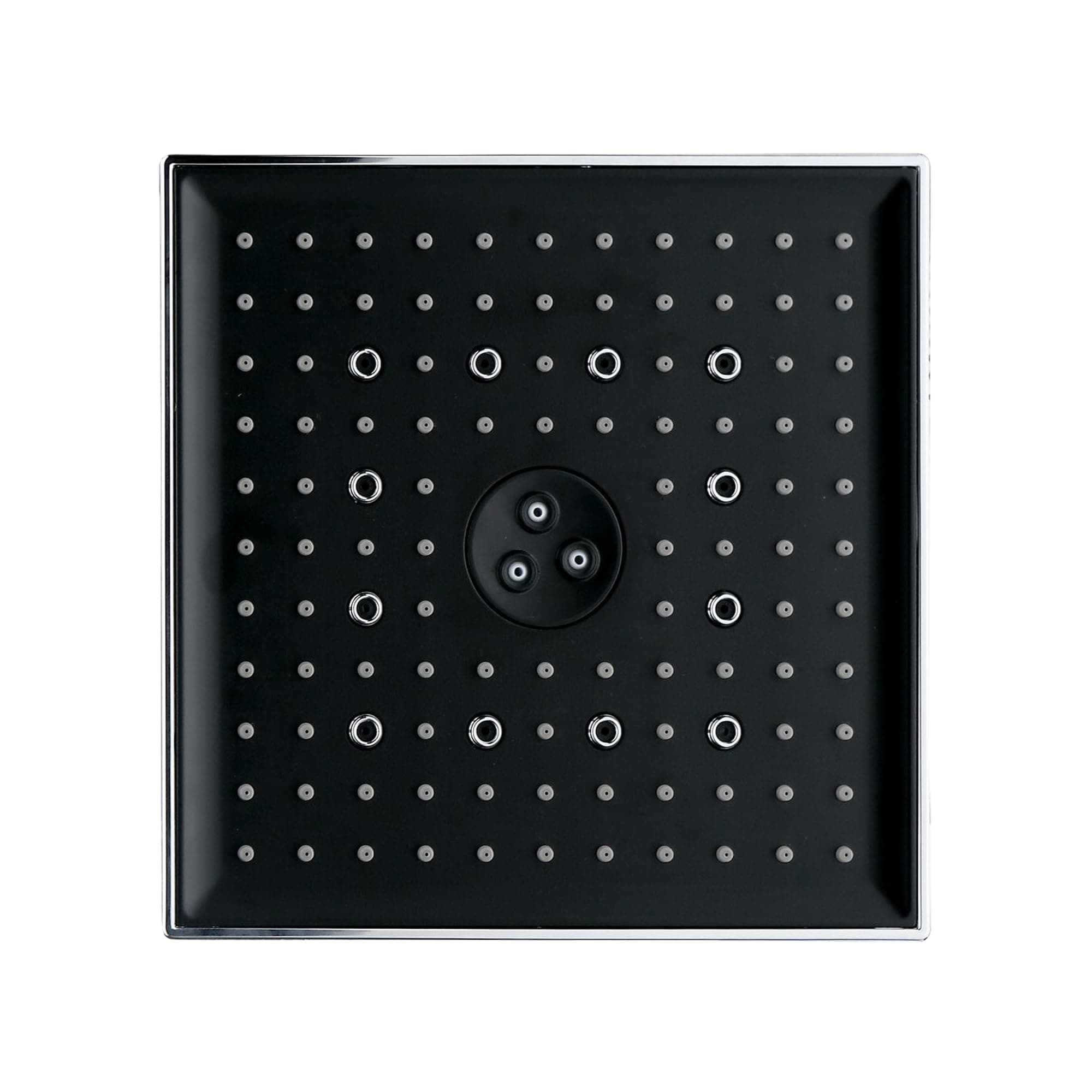 SEABIRD® ABS AutoSwitch™ 8x8 Inch Shower Head | 3 Modes: Rain, Dancing & Mist | Auto Mode Change via ON/OFF Works Only with 3 Bar Water Pressure or Pump | Low Pressure May Cause Single/Mixed Modes
