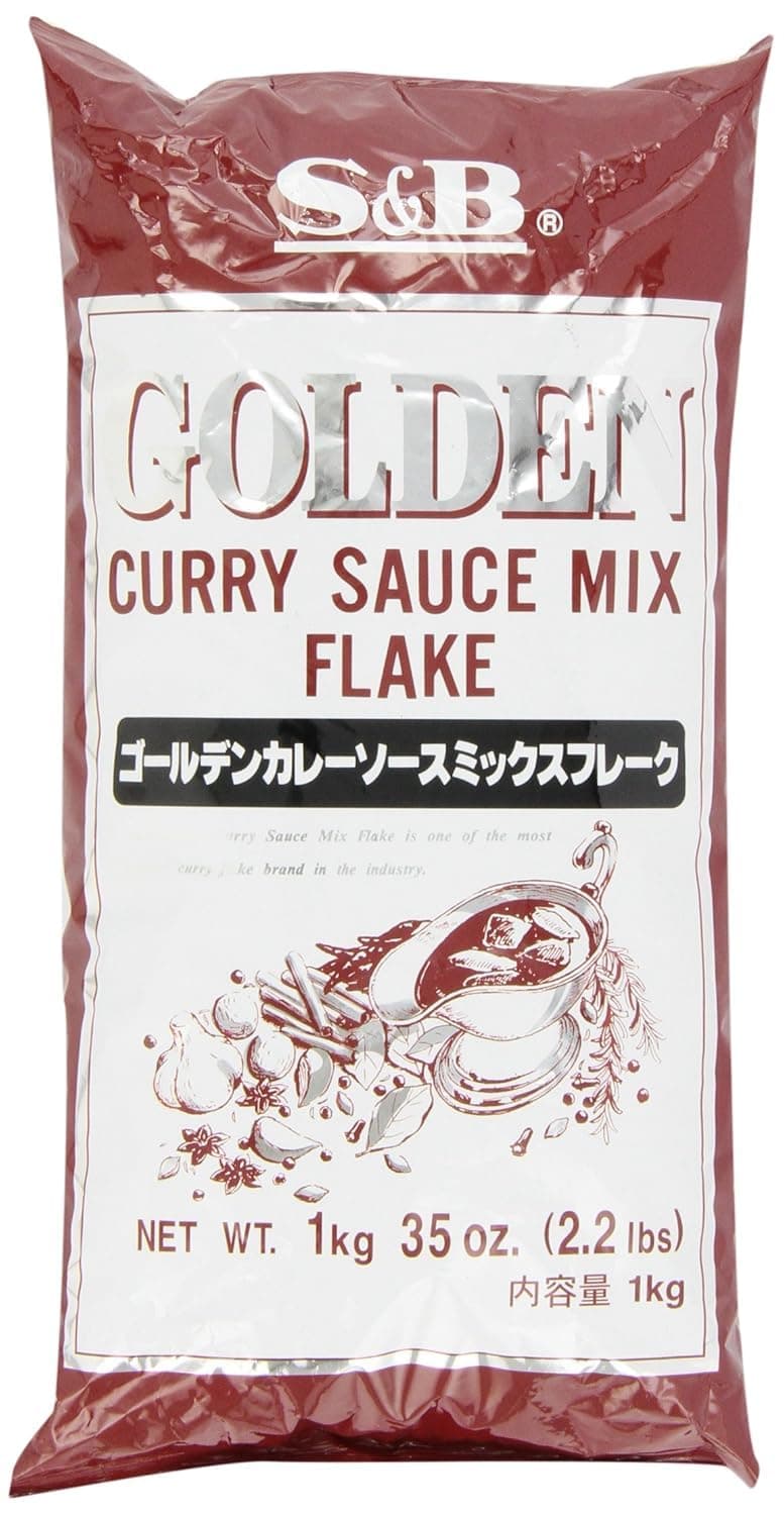 S&B Golden Curry Mix Flakes 1 Kg | Heat and Eat Japanese Curry Mix