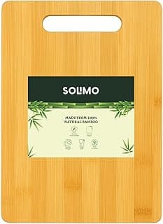 Amazon Brand - Solimo Large Eco-Friendly Wood Chopping Board | Durable | Knife Friendly | Sustainable | Ideal for Chopping, Slicing & Dicing | Brown
