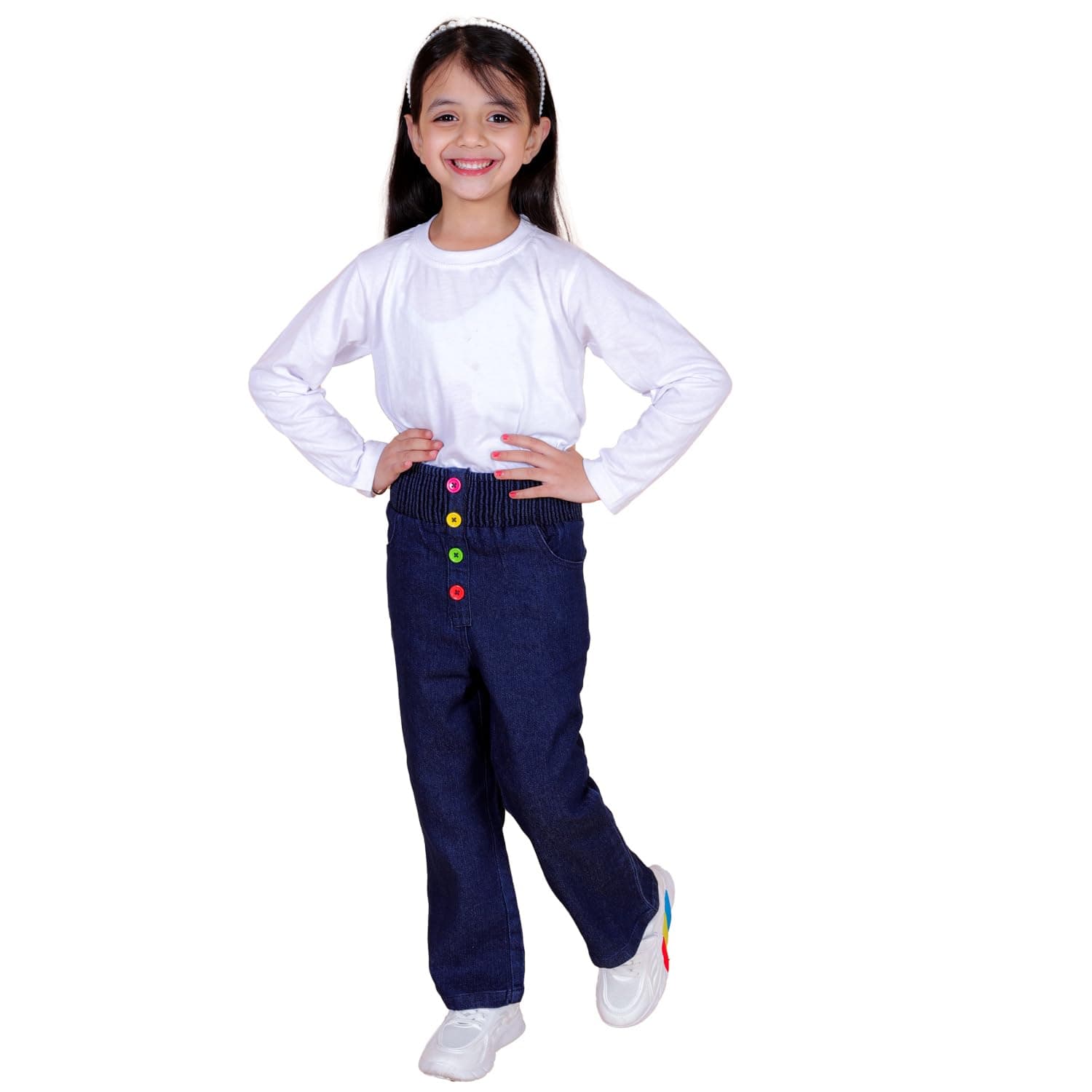 superminis Girl's Straight Fit High Rise Jeans
