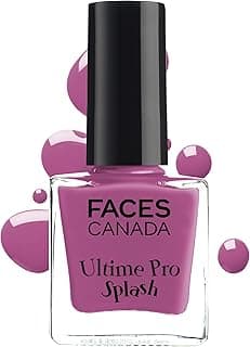 FACESCANADA Glossy Finish Splash Nail Enamel, Purple Rain 19, 8 Ml