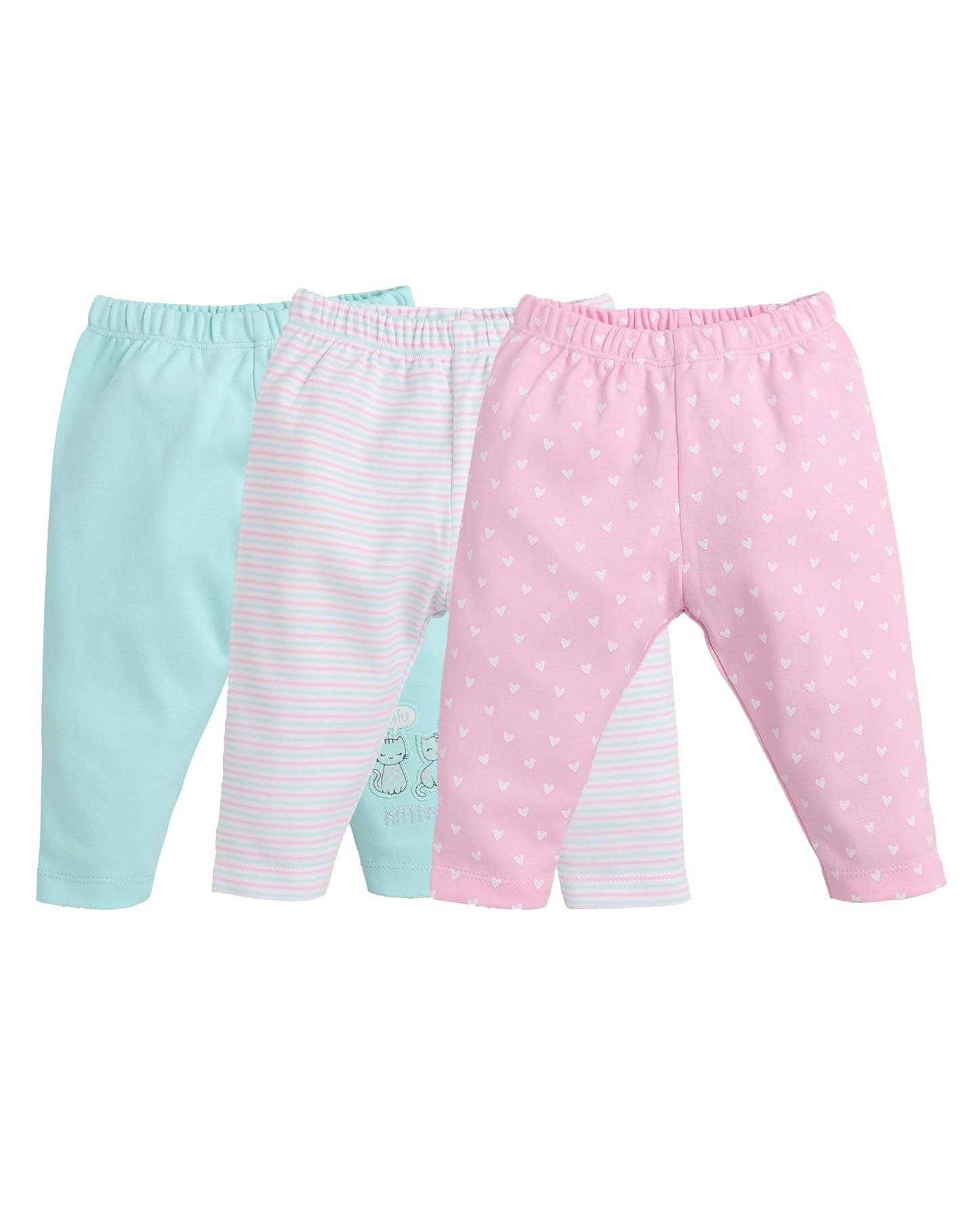 BABYGO Comfortable Set of 3 Pyjamas for Babies (3-6M, Pink)