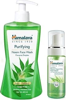 Himalaya Purifying Neem Face Wash, 400 ml & Himalaya Herbals Purifying Neem Foaming Face Wash, 150ml