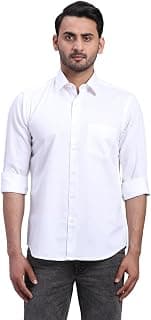 Colorplus Men Regular Fit Solid Piece Dyed Pattern Pure Cotton Plain Collar Full Sleeve Casual Shirt