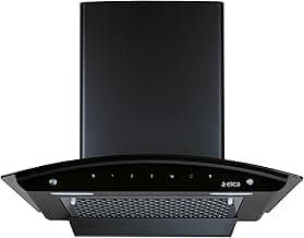 Elica 60cm 1350 m3/hr Filterless Autoclean Kitchen Chimney with 10 Years Motor & 5 Years Comprehensive Warranty | FL 600 SLIM HAC MS NERO | Black | Touch Control with Motion Sensor Control