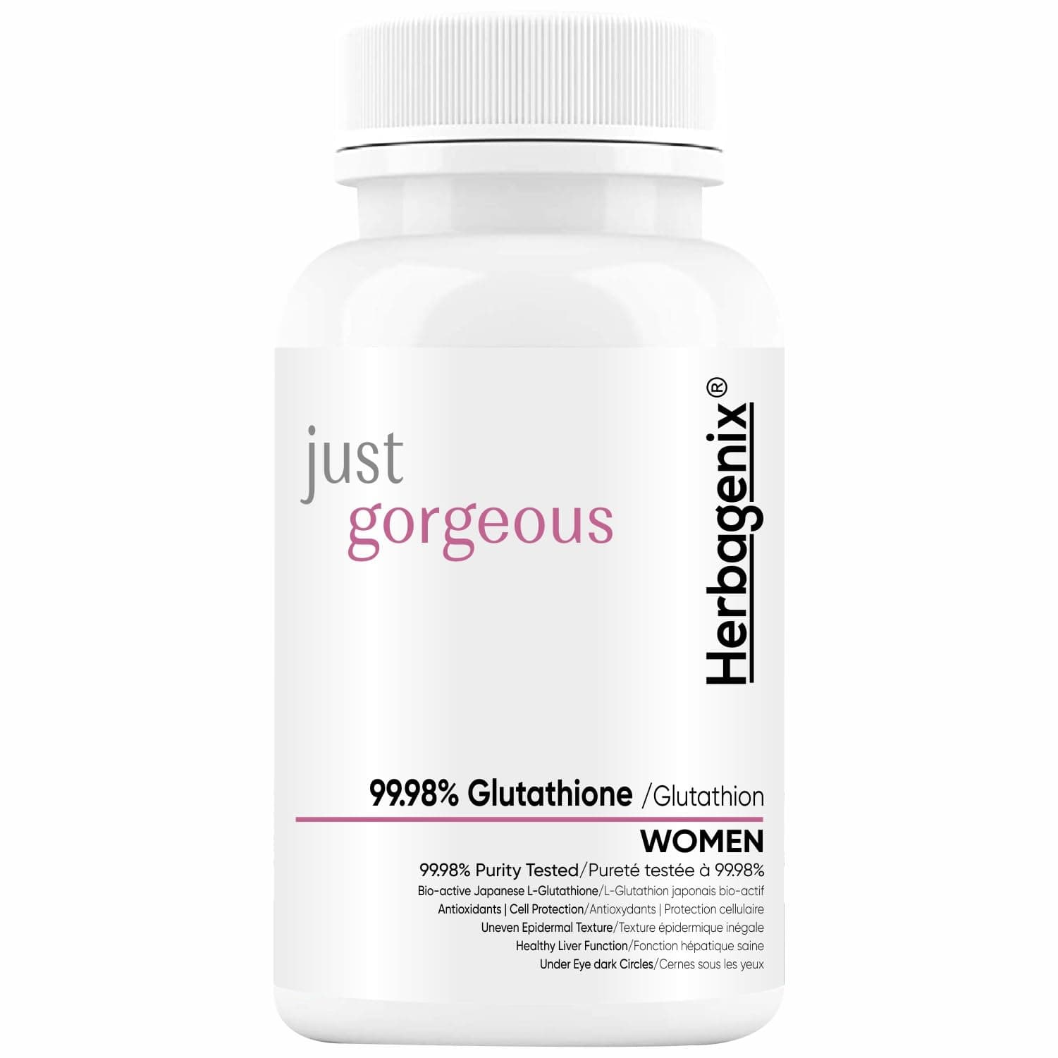 HERBAGENIX Glutathione Tablets For Skin Whitening L-Glutathione, Vitamin C, E, Biotin, Milk Thistle Powder, Hyaluronic Acid, Collagen Supplements For Women-60 gramslow Tablet (No Capsule/Capsules)