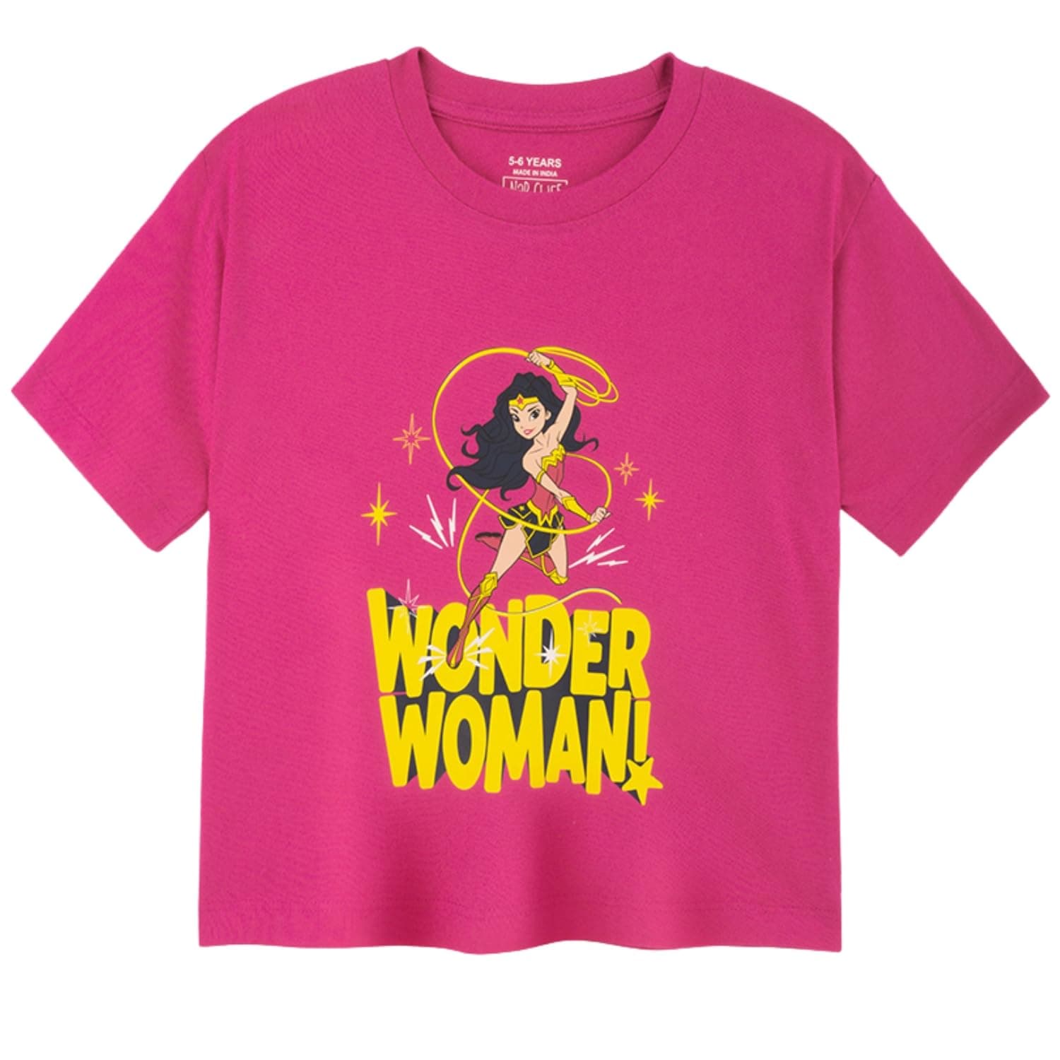 Nap Chief Girls Cotton Official Character T Shirt, Printed T Shirt for Kids Casual Wear