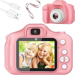 Storio Mini Camera for Kids 3.0MP Digital Camera, 1080P HD Video Recording, 2 Inch Screen, USB Rechargeable Kids Camera for Photo, Digicam Toy for Boys Girls 7-14 Years, Supports 32GB SD Card - Pink