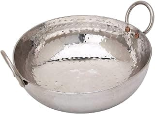 KC Sandwich Bottom Heavy Guage Stainless Steel Hammered Kadhai Cookware(1500 ML)
