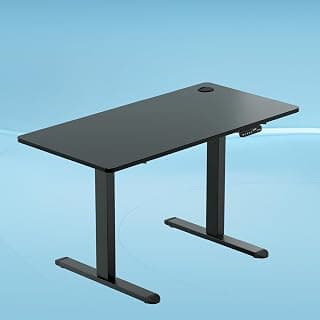 The Sleep Company AeroPlus Electric Height Adjustable Desk | Ergonomic Work from Home Table | 4 Memory Presets | 2 Years Warranty | 1600 x 700 Thick Top | Free Installation | Black & Black