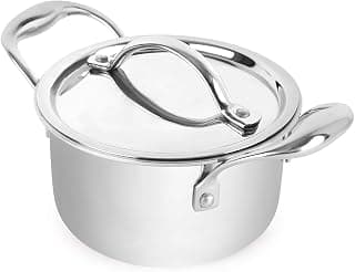 CELLO Armour Induction Base Tri-Ply Casserole with Stainless Steel Lid, Food Capacity - 2.5Ltr, 18cm