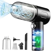 Car Vacuum Cleaner 3 in 1 Cordless Handheld with 3 Attachments & Blower for Wet & Dry Cleaning for Home/Office/Car/Keyboard/Travel/Sofa