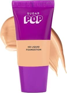 SUGAR POP HD Liquid Foundation Tube with SPF 30 | Lasts upto 16hrs | Full Coverage | Water-Resistant | Matte Finish | 18ml - 09 Peanut
